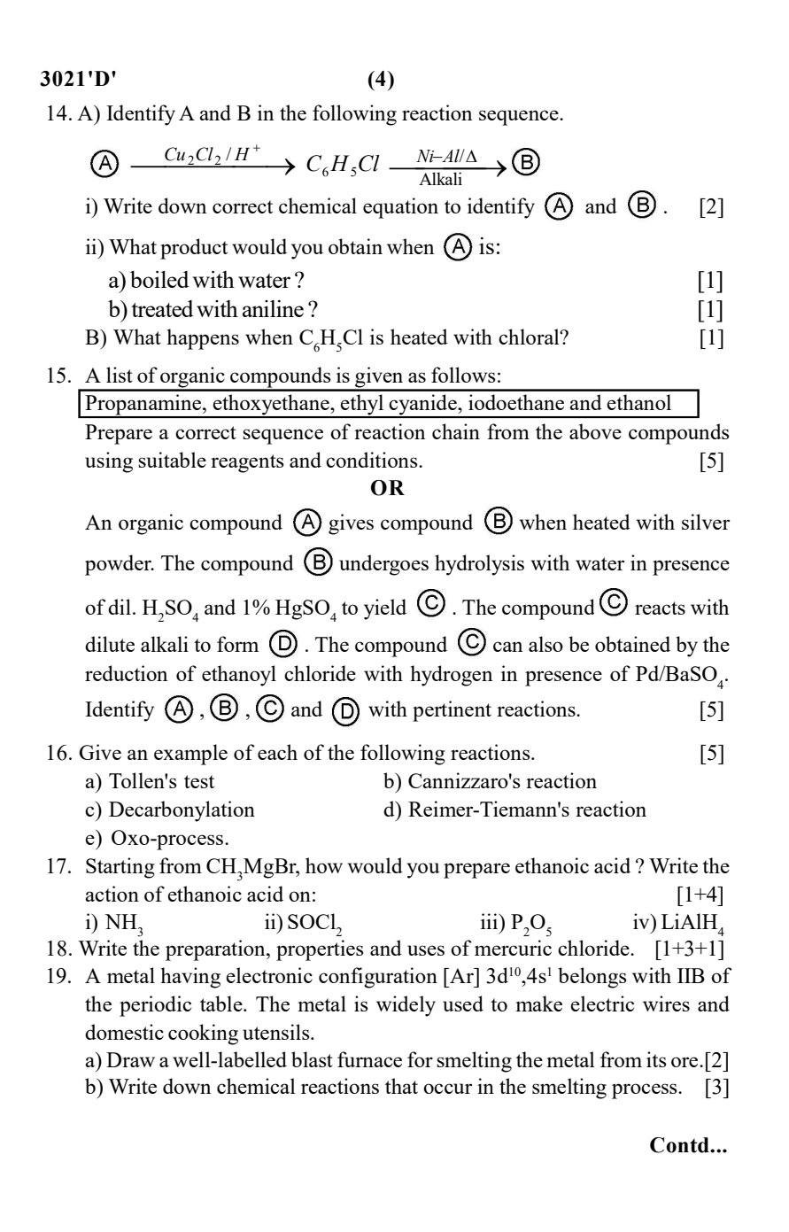 NEB Grade 12 Chemistry 2083